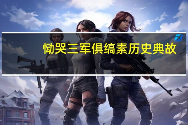 恸哭三军俱缟素历史典故
