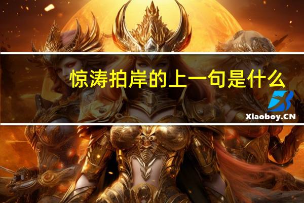 惊涛拍岸的上一句是什么