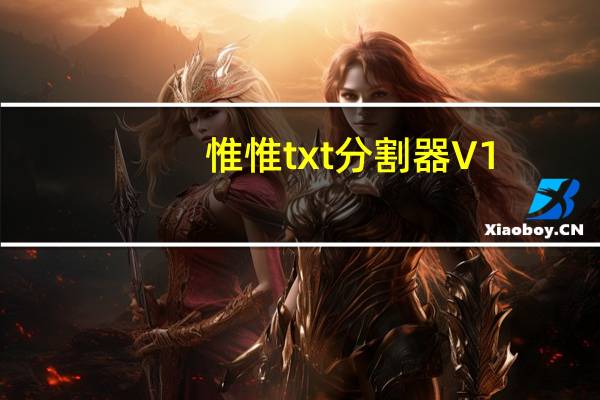 惟惟txt分割器 V1.1 绿色免费版（惟惟txt分割器 V1.1 绿色免费版功能简介）