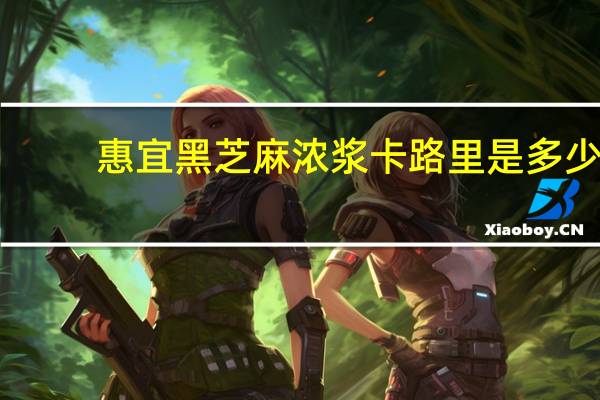 惠宜 黑芝麻浓浆卡路里是多少