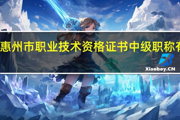 惠州市职业技术资格证书中级职称有哪些