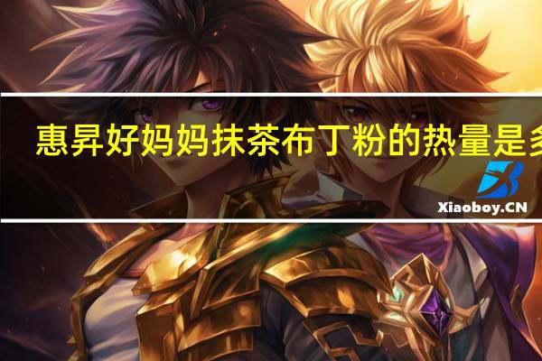 惠昇 好妈妈 抹茶布丁粉的热量是多少