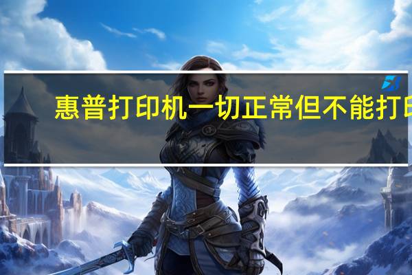 惠普打印机一切正常但不能打印（惠普打印机不能打印是什么原因）
