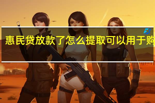 惠民贷放款了怎么提取 可以用于购房吗？