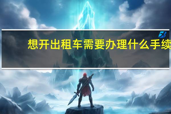 想开出租车需要办理什么手续（开出租车需要什么条件 办理什么手续）