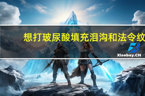 想打玻尿酸填充泪沟和法令纹，用伊婉，瑞蓝，润百颜，哪个好