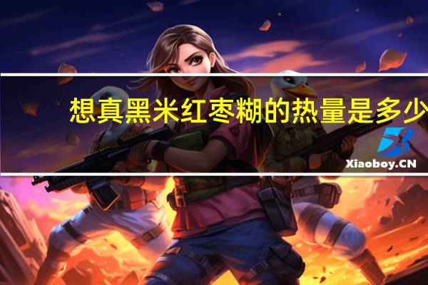 想真 黑米红枣糊的热量是多少