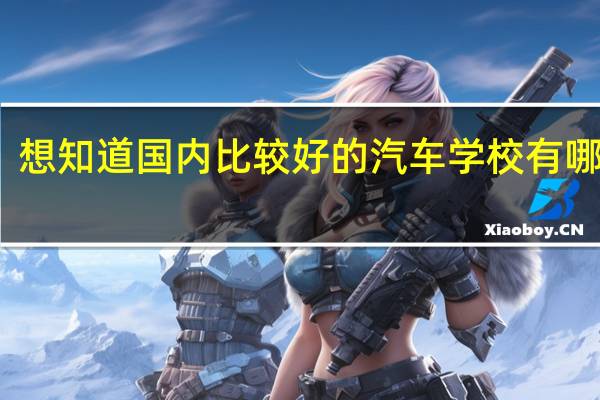 想知道国内比较好的汽车学校有哪些呢