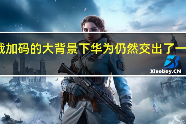 想美国制裁加码的大背景下华为仍然交出了一份超预期的成绩