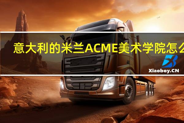 意大利的米兰ACME美术学院怎么样
