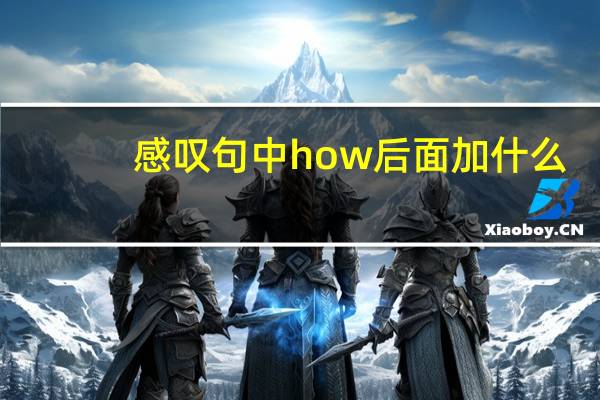 感叹句中how后面加什么