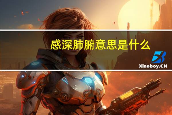 感深肺腑意思是什么