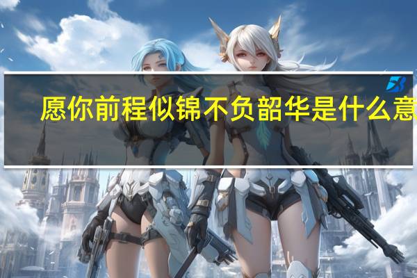 愿你前程似锦不负韶华是什么意思