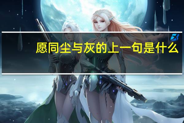愿同尘与灰的上一句是什么