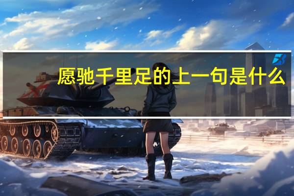 愿驰千里足的上一句是什么