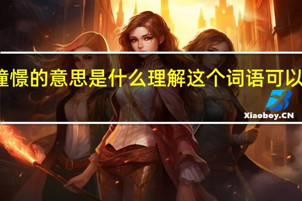 憧憬的意思是什么理解这个词语可以用什么（憧憬的意思是什么）