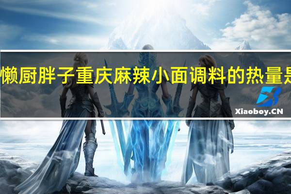 懒厨 胖子重庆麻辣小面调料的热量是多少