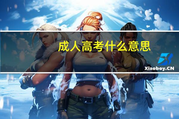 成人高考什么意思