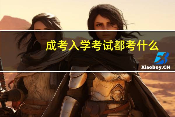 成考入学考试都考什么