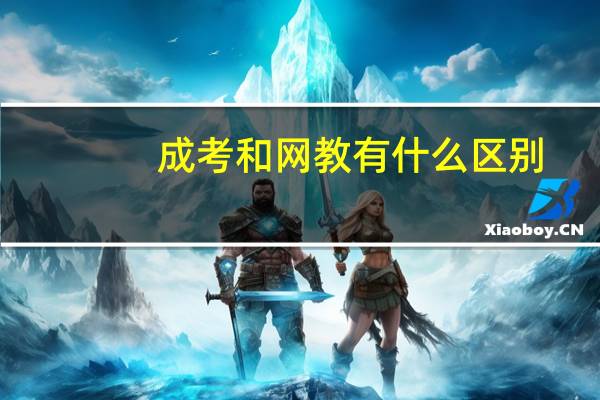 成考和网教有什么区别