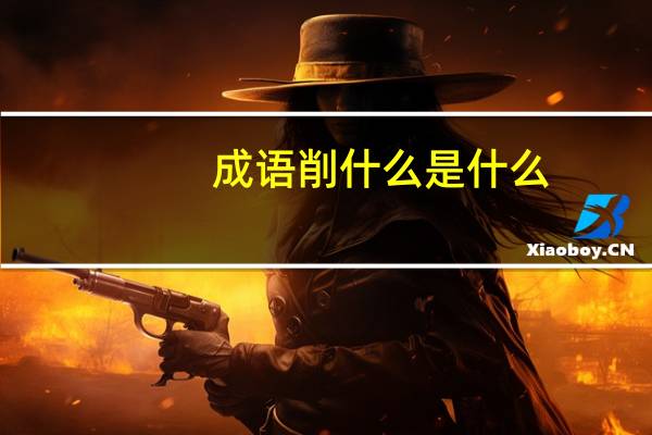 成语削什么是什么