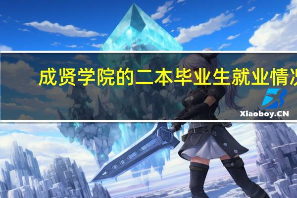 成贤学院的二本毕业生就业情况