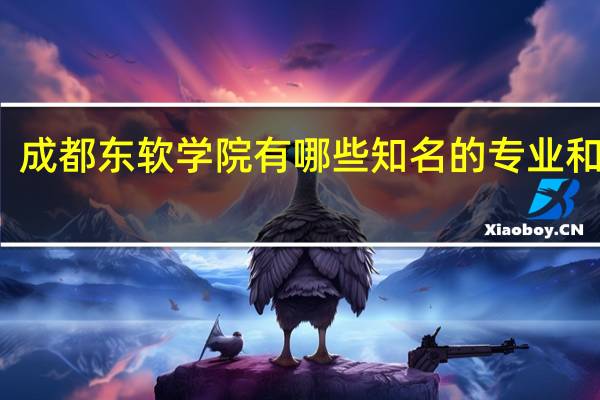 成都东软学院有哪些知名的专业和学科
