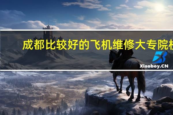 成都比较好的飞机维修大专院校