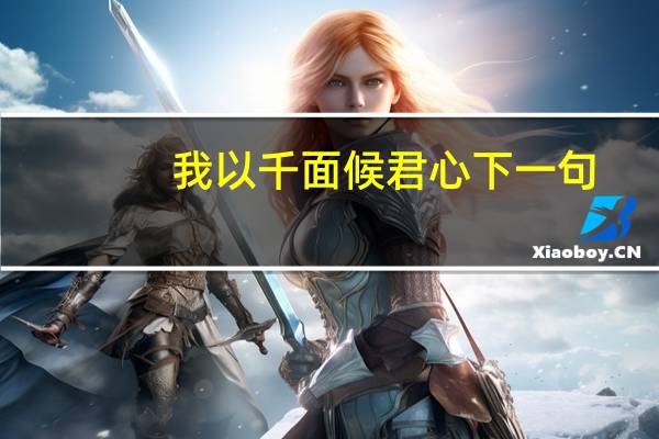 我以千面候君心下一句（我以千面候君心）