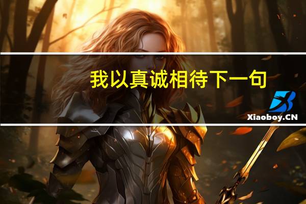 我以真诚相待下一句