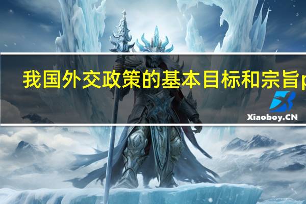 我国外交政策的基本目标和宗旨ppt