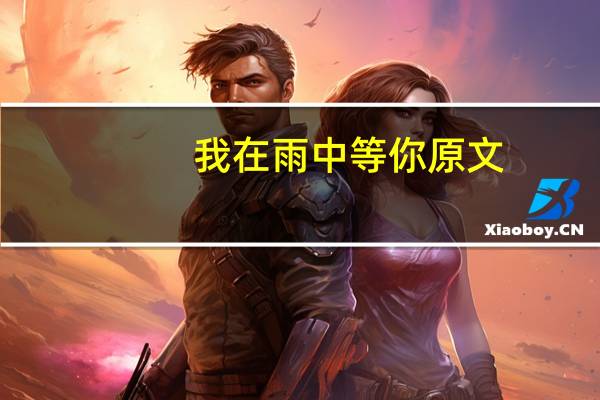 我在雨中等你原文（我在雨中等你-木芜著网络小说简介）