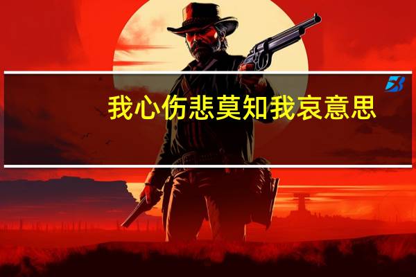我心伤悲莫知我哀意思
