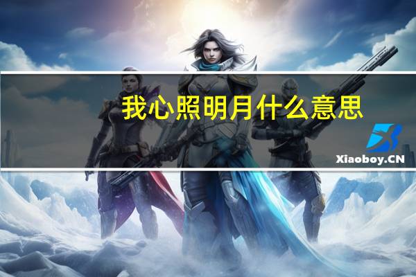 我心照明月什么意思