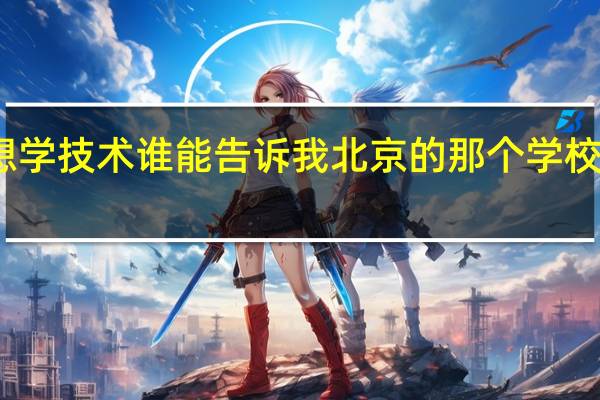 我想学技术谁能告诉我 北京的那个学校会更好些，……