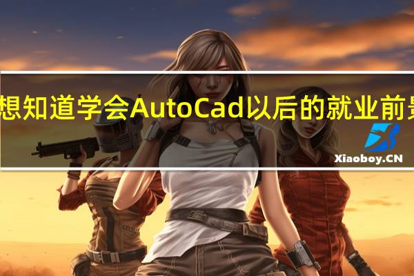 我想知道学会Auto Cad以后的就业前景怎么样