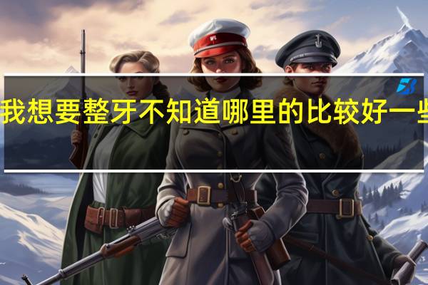 我想要整牙不知道哪里的比较好一些价格