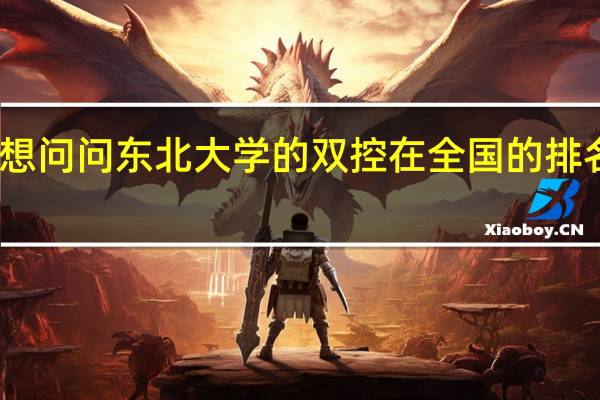 我想问问东北大学的双控在全国的排名是多少，希望知情人士能提供点信息，不胜感激！！！
