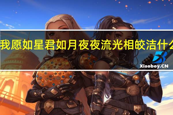 我愿如星君如月夜夜流光相皎洁什么意思