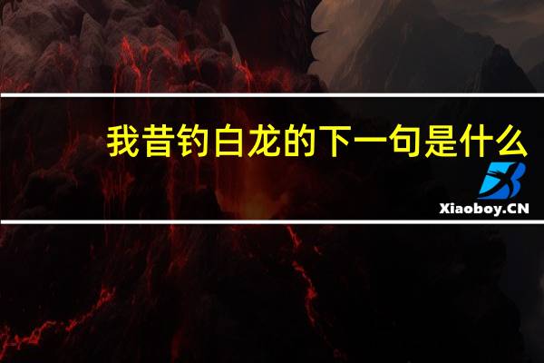 我昔钓白龙的下一句是什么