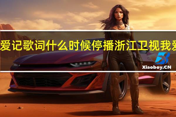 我爱记歌词什么时候停播 浙江卫视我爱记歌词