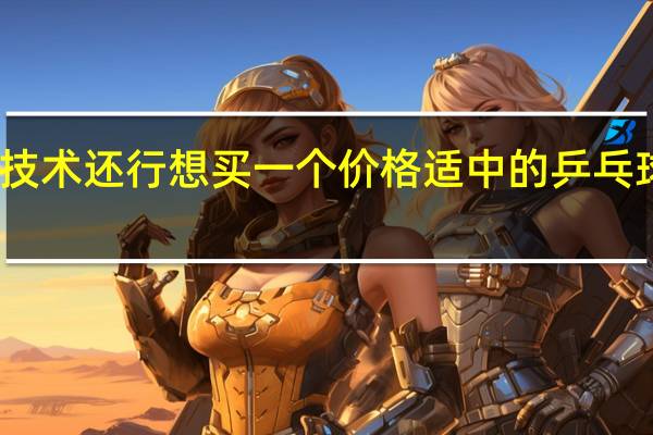 我现在技术还行 想买一个价格适中的乒乓球拍子 求指教