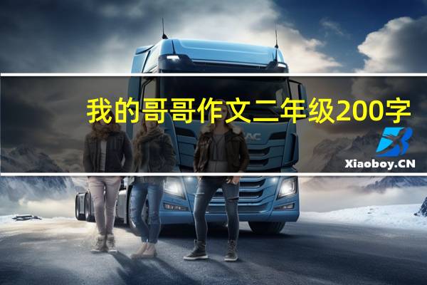 我的哥哥作文二年级200字（我的哥哥作文）