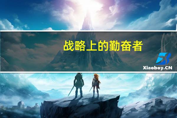战略上的勤奋者，凭借这两点，可以秒杀战术上的勤奋者