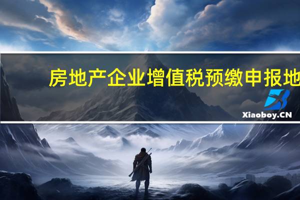 房地产企业增值税预缴申报地（房地产企业增值税预缴政策）