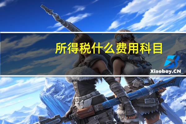 所得税什么费用科目
