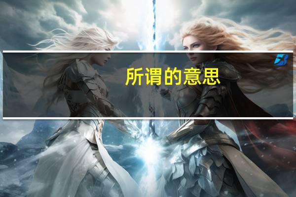 所谓的意思
