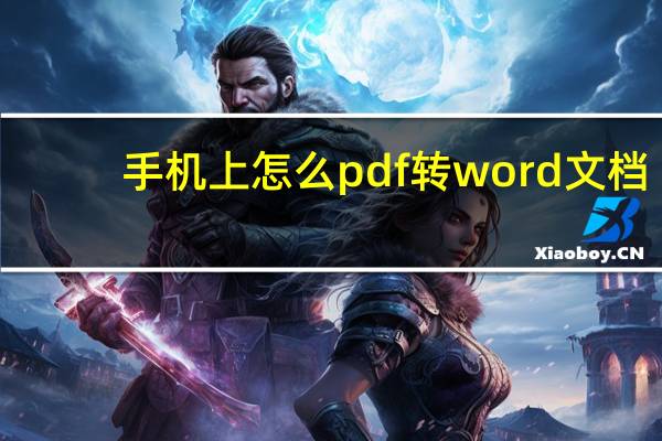 手机上怎么pdf转word文档（pdf转word文档）