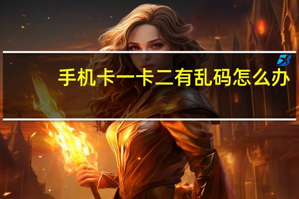 手机卡一卡二有乱码怎么办