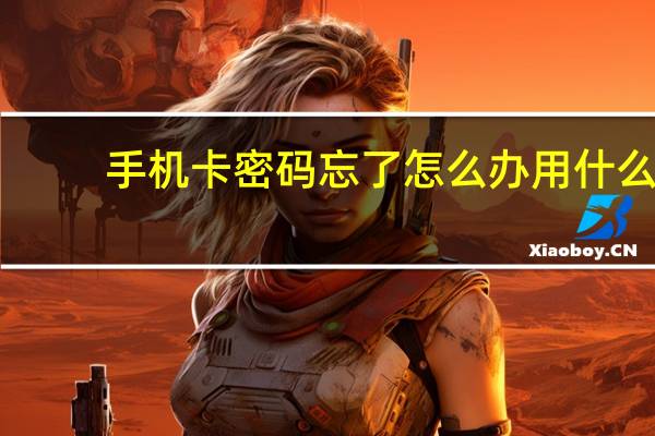手机卡密码忘了怎么办用什么（手机卡密码忘了怎么办）